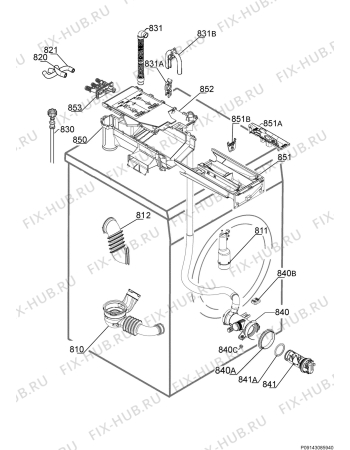 Взрыв-схема стиральной машины Electrolux EWF1497HNW - Схема узла Hydraulic System 272